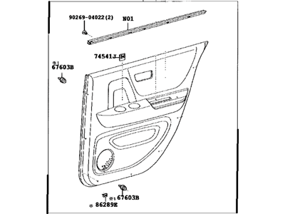 Toyota 67630-48160-A1 Door Trim Panel