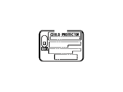 Toyota 69339-48010 Lock Label