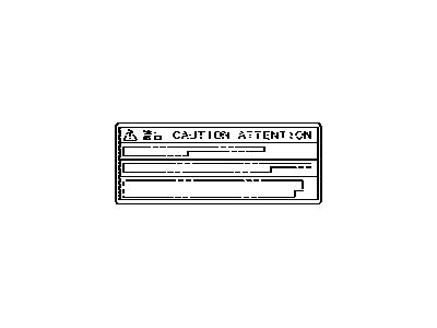 Toyota 11293-20030 Eng Info Label