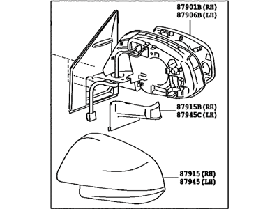 Toyota 87910-42B80 Mirror Assembly