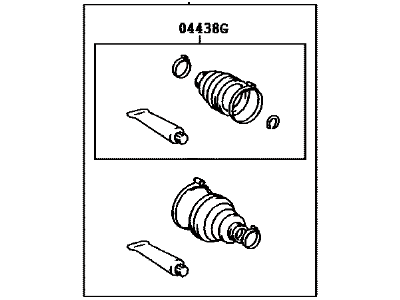 Toyota 04427-42010 Front Cv Joint Boot Kit, In Outboard, Right