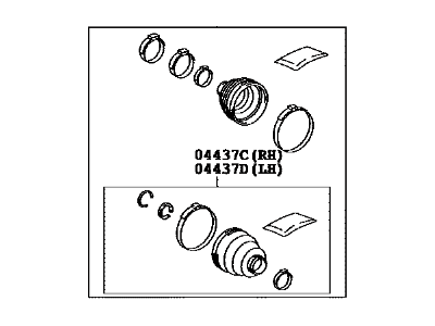 Lexus 04429-12030 Boot Kit, Rear Drive Shaft