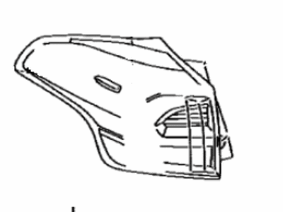 Toyota 81551-42191 Lens & Body, Rear Combination