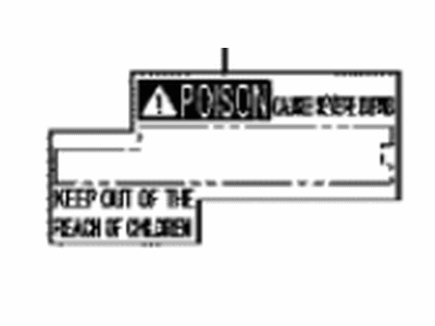 Toyota 28897-36020 Battery Label