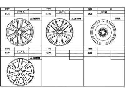 Toyota 42611-0T030 Wheel, Disc
