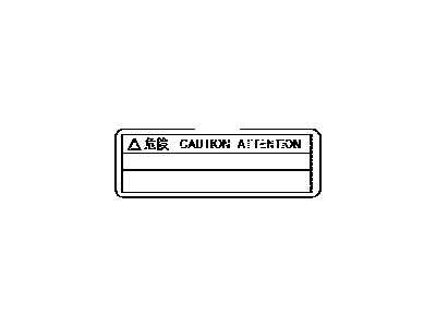 Toyota 11293-28110 Info Label