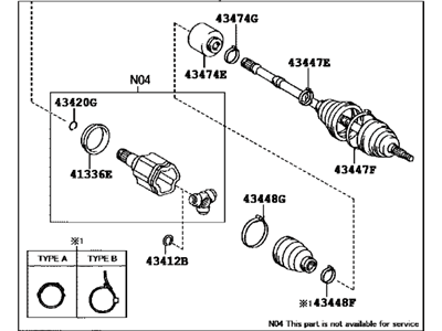 Toyota 43420-33270 Axle Assembly