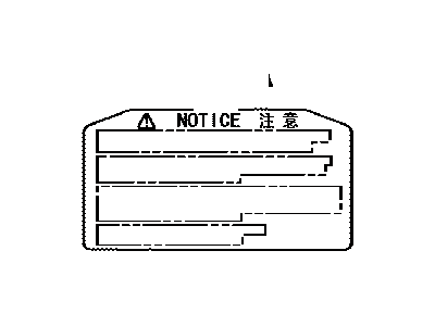 Toyota 11285-31010 Info Label