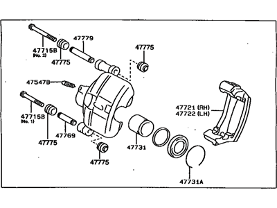 Toyota 47730-10101 Cylinder Assy, Front Disc Brake, RH