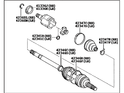 Toyota 42330-0R020 Axle Assembly