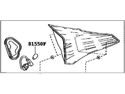 Toyota 81580-0R030 Lamp Assembly, Rear, RH