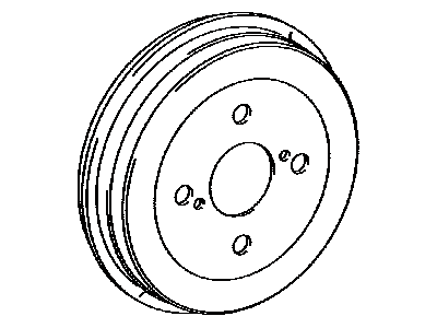 Toyota 42431-42011 Rear Brake Drum Sub-Assembly