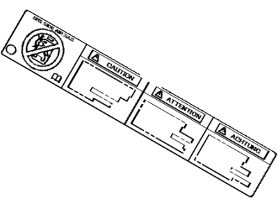 Toyota 74596-74010 Air Bag Label