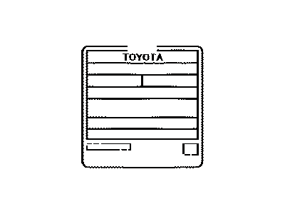 Toyota 11298-21120 Label, Emission Control Information