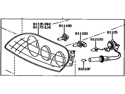Toyota 81110-1B170 Passenger Side Headlight Assembly