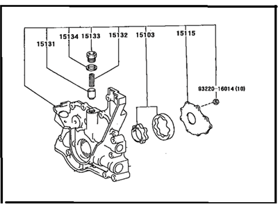 Toyota 15100-46052 Oil Pump