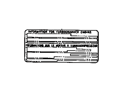 Toyota 11294-46020 Caution Label