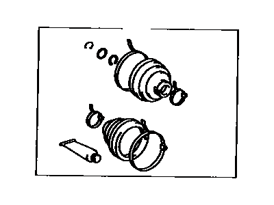 Toyota 04438-10022 Front Cv Joint Boot Kit