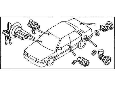 Toyota 69005-13190 Cylinder Set, Lock