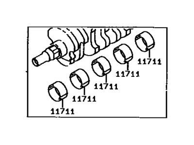 Toyota 11704-16010 Bearing Set, Crankshaft