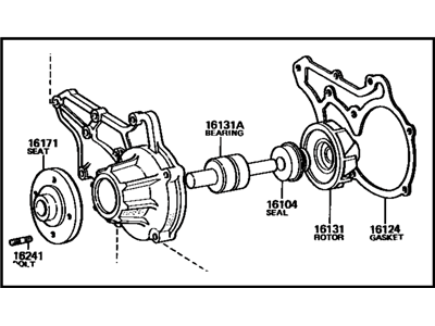 Toyota 16100-39317-77 Water Pump