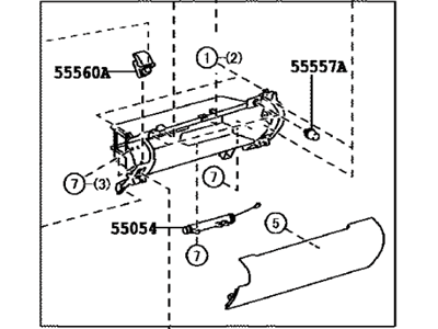 Toyota 55303-06390-A0 Glove Box Assembly