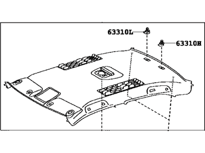 Toyota 63310-06700-A1 HEADLINING Assembly, Roof