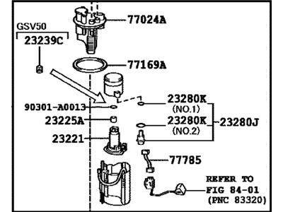 Toyota 77020-06295 Fuel Suction Tube Assembly W/Pump & Gage