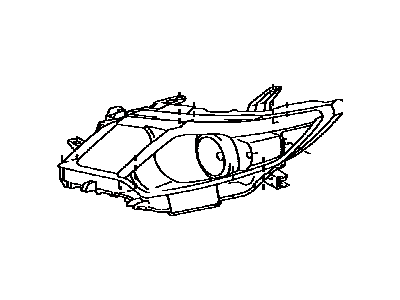 Toyota 81130-06780 Passenger Side Headlight Unit Assembly