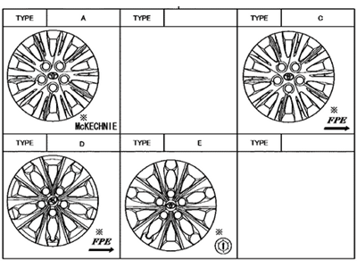 Toyota 42602-06070 Wheel Cover