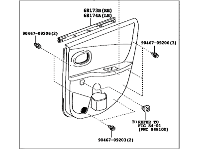 Toyota 67640-52A10-B1 Door Trim Panel