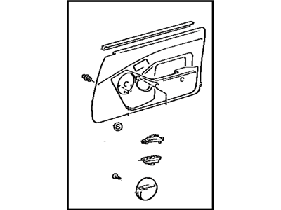Toyota 67610-17260-01 Board Sub-Assy, Front Door Trim, RH