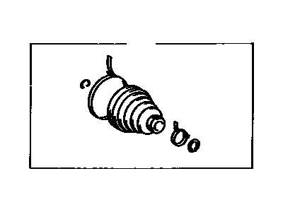 Toyota 04438-17031 Rear Cv Joint Boot Kit, Inboard Joint