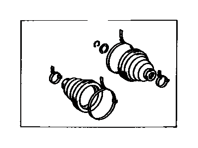 Toyota 04437-14041 Rear Cv Joint Boot Kit Left