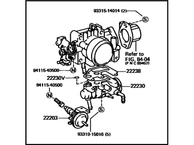 Toyota 22210-16170 Throttle Body Assembly