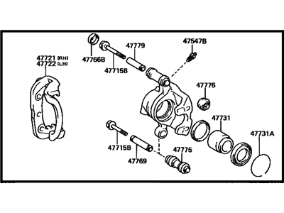 Toyota 47750-14230 Cylinder Assy, Disc Brake, LH