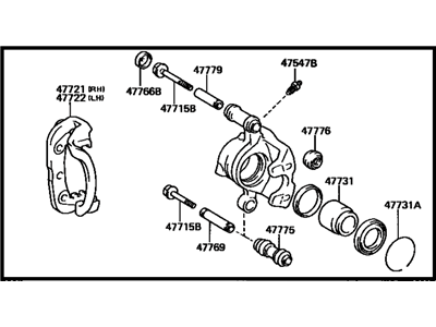 Toyota 47730-14220 Cylinder Assy, Front Disc Brake, RH