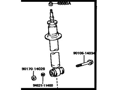 Toyota 48510-19225 Shock Absorber Assembly Front Left