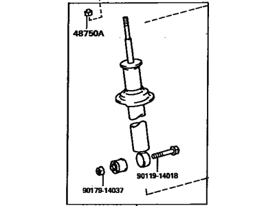 Toyota 48530-19335 Shock Absorber Assembly Rear Right