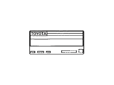Toyota 11298-37620 Emission Label