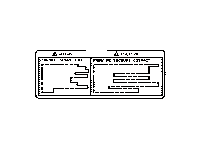 Toyota 42668-06010 Tire Info Label