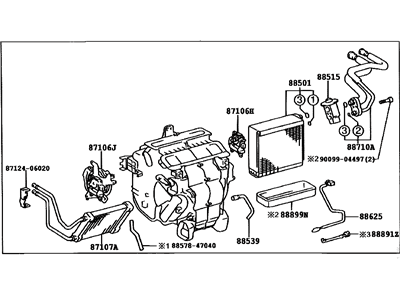 Toyota 87050-06252 AC & Heater Assembly