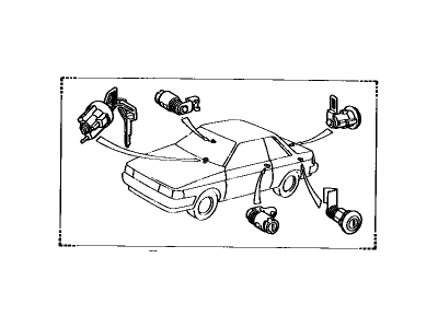 Toyota 69005-16330 Cylinder Set, Lock