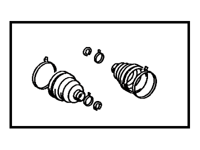 Toyota 04437-32010 Rear Cv Joint Boot Kit