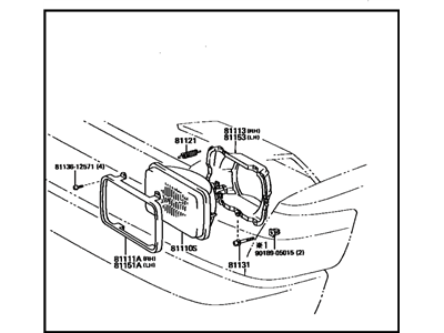 Toyota 81150-2B010 Driver Side Headlight Assembly