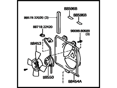 Toyota 88590-20080 Fan Assembly