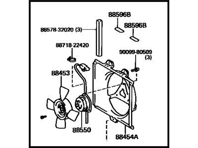 Toyota 88590-20090 Blower Assy, W/Shroud