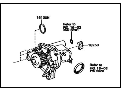 Toyota 16100-79096 Water Pump Assembly