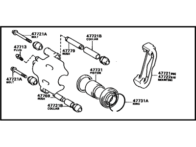 Toyota 47750-32022 Cylinder Assy, Disc Brake, LH