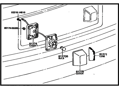 Toyota 81690-32061 Lamp Assembly, License Plate